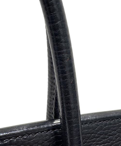 HERMES（エルメス）HERMES (エルメス) Birkin 35 バーキン 35/アルデンヌ/ブラック/シルバー金具/□H刻印/2004年製 ブラック サイズ:35の古着・服飾アイテム