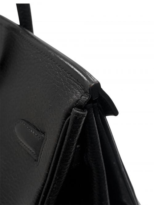HERMES（エルメス）HERMES (エルメス) Birkin 35 バーキン 35/アルデンヌ/ブラック/シルバー金具/□H刻印/2004年製 ブラック サイズ:35の古着・服飾アイテム