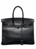 HERMES（エルメス）の古着「Birkin 35 バーキン 35/アルデンヌ/ブラック/シルバー金具/□H刻印/2004年製」｜ブラック