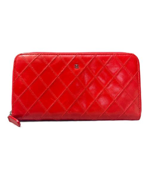 CHANEL（シャネル）CHANEL (シャネル) マトラッセ ピコローレ ラウンド ジッピー ウォレット レッドの古着・服飾アイテム