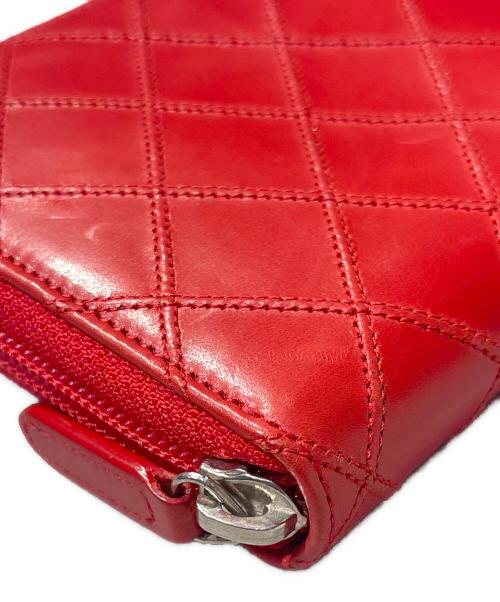 CHANEL（シャネル）CHANEL (シャネル) マトラッセ ピコローレ ラウンド ジッピー ウォレット レッドの古着・服飾アイテム