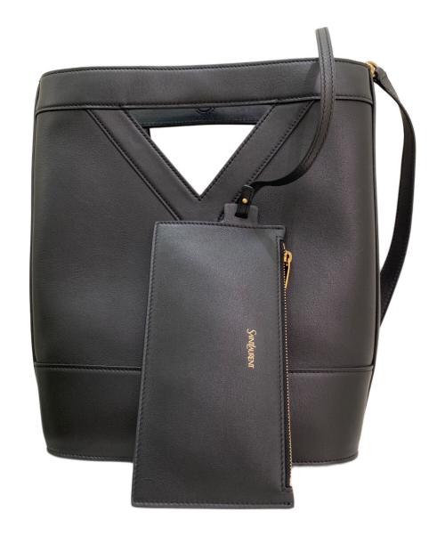 Saint Laurent Paris（サンローランパリ）Saint Laurent Paris (サンローランパリ) Yトップハンドル2WAYバッグ ブラックの古着・服飾アイテム