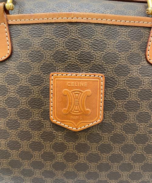 CELINE（セリーヌ）CELINE (セリーヌ) マカダム ミニボストンバッグ ブラウンの古着・服飾アイテム