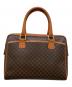 CELINE (セリーヌ) マカダム ミニボストンバッグ ブラウン：40000円