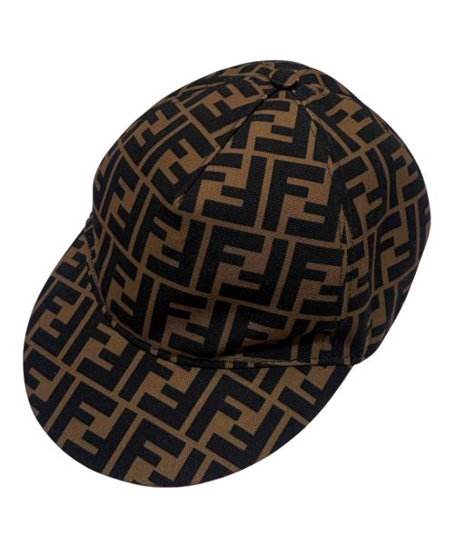 FENDI（フェンディ）FENDI (フェンディ) Fendirama Baseball Cap / キャップ ブラウン サイズ:58cmの古着・服飾アイテム