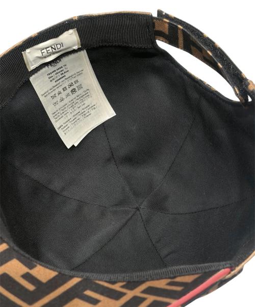 FENDI（フェンディ）FENDI (フェンディ) Fendirama Baseball Cap / キャップ ブラウン サイズ:58cmの古着・服飾アイテム