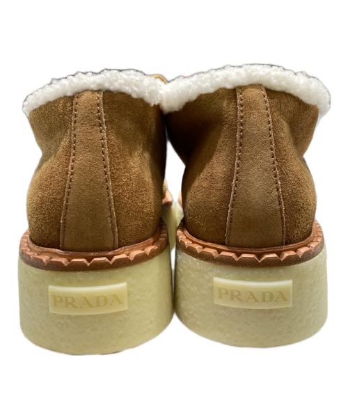 PRADA（プラダ）PRADA (プラダ) ムートンチャッカーブーツ ベージュ サイズ:36 1/2の古着・服飾アイテム