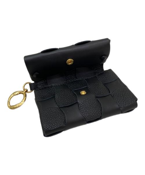 POLENE（ポレーヌ）POLENE (ポレーヌ) neitiレザーカードケース ブラックの古着・服飾アイテム