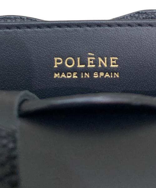 POLENE（ポレーヌ）POLENE (ポレーヌ) NEITI レザーショルダーバッグ ブラックの古着・服飾アイテム