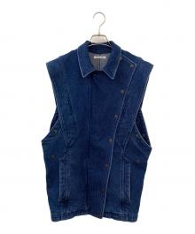 FUMIKA UCHIDA（フミカウチダ）の古着「STRETCH DENIM MICRO MINI DRESS」｜インディゴ