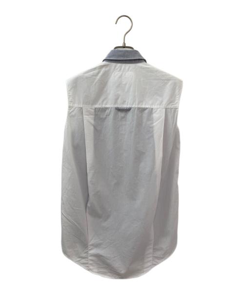 MM6 Maison Margiela（エムエムシックスメゾンマルジェラ）MM6 Maison Margiela (エムエムシックスメゾンマルジェラ) ノースリーブシャツ・ショーツ スカイブルー サイズ:38の古着・服飾アイテム