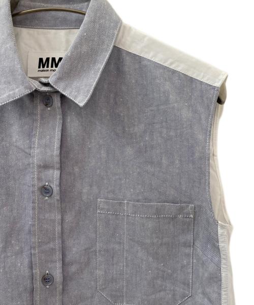 MM6 Maison Margiela（エムエムシックスメゾンマルジェラ）MM6 Maison Margiela (エムエムシックスメゾンマルジェラ) ノースリーブシャツ・ショーツ スカイブルー サイズ:38の古着・服飾アイテム