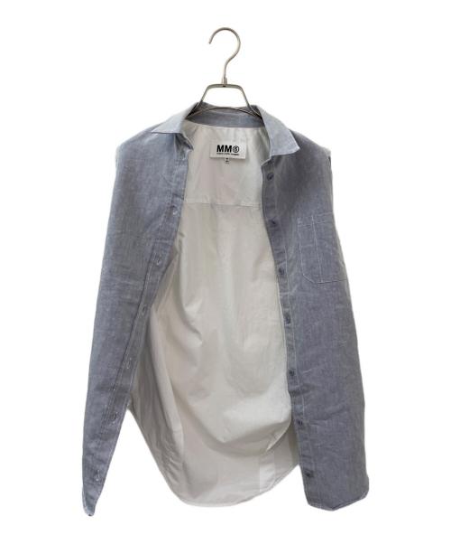 MM6 Maison Margiela（エムエムシックスメゾンマルジェラ）MM6 Maison Margiela (エムエムシックスメゾンマルジェラ) ノースリーブシャツ・ショーツ スカイブルー サイズ:38の古着・服飾アイテム