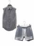 MM6 Maison Margiela（エムエムシックスメゾンマルジェラ）の古着「ノースリーブシャツ・ショーツ」｜スカイブルー