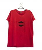 Saint Laurent Parisサンローランパリ）の古着「パラディウムスタープリントクルーネックTシャツ」｜レッド