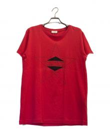 Saint Laurent Paris（サンローランパリ）の古着「パラディウムスタープリントクルーネックTシャツ」｜レッド
