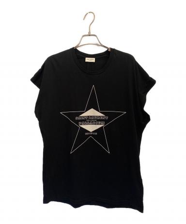 サンローランパリ スタープリントノースリーブTシャツ XS 中古・古着通販】Saint Laurent Paris (サンローランパリ) プリントT