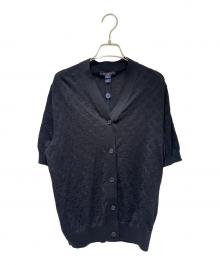 LOUIS VUITTON（ルイ ヴィトン）の古着「Monogram Short Sleeve Knit Cardigan/モノグラム 半袖ニットカーディガン/RW252WW SXX FTKC26」｜ブラック