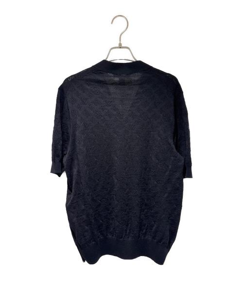 LOUIS VUITTON（ルイ ヴィトン）LOUIS VUITTON (ルイ ヴィトン) Monogram Short Sleeve Knit Cardigan/モノグラム 半袖ニットカーディガン/RW252WW SXX FTKC26 ブラック サイズ:S 未使用品の古着・服飾アイテム