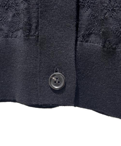 LOUIS VUITTON（ルイ ヴィトン）LOUIS VUITTON (ルイ ヴィトン) Monogram Short Sleeve Knit Cardigan/モノグラム 半袖ニットカーディガン/RW252WW SXX FTKC26 ブラック サイズ:S 未使用品の古着・服飾アイテム