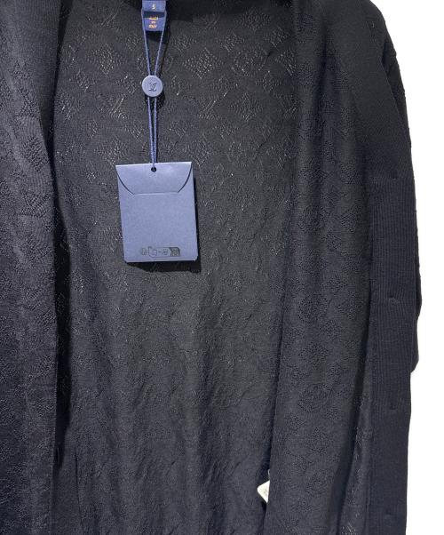 LOUIS VUITTON（ルイ ヴィトン）LOUIS VUITTON (ルイ ヴィトン) Monogram Short Sleeve Knit Cardigan/モノグラム 半袖ニットカーディガン/RW252WW SXX FTKC26 ブラック サイズ:S 未使用品の古着・服飾アイテム