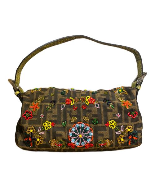 FENDI（フェンディ）FENDI (フェンディ) ショルダーバッグ RICAMI ブラウンの古着・服飾アイテム