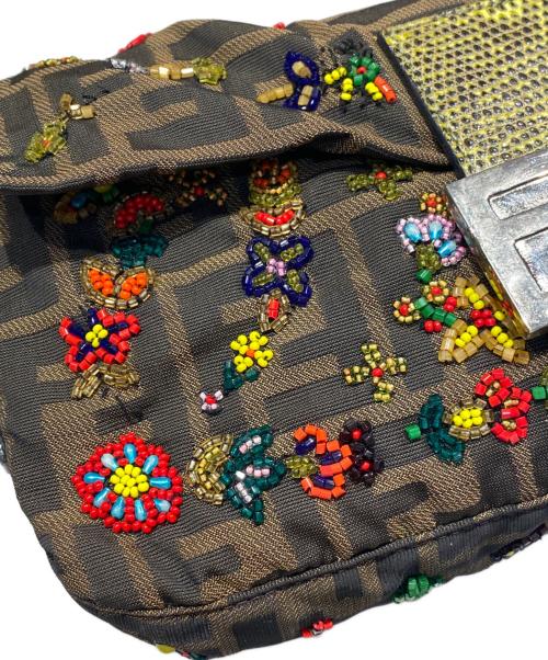 FENDI（フェンディ）FENDI (フェンディ) ショルダーバッグ RICAMI ブラウンの古着・服飾アイテム