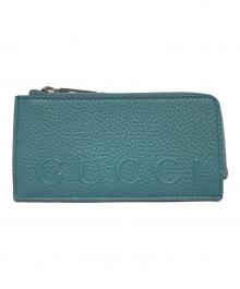 GUCCI（グッチ）の古着「ロゴジップカードコインケース」｜スカイブルー