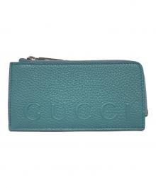 GUCCI（グッチ）の古着「ロゴジップカードコインケース」｜スカイブルー