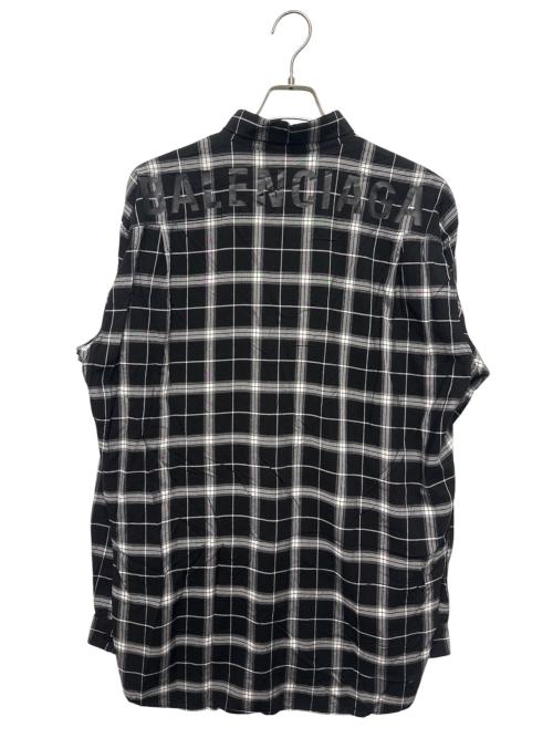 BALENCIAGA（バレンシアガ）BALENCIAGA (バレンシアガ) チェックシャツ ブラック サイズ:39の古着・服飾アイテム