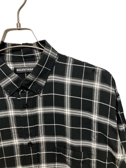 BALENCIAGA（バレンシアガ）BALENCIAGA (バレンシアガ) チェックシャツ ブラック サイズ:39の古着・服飾アイテム