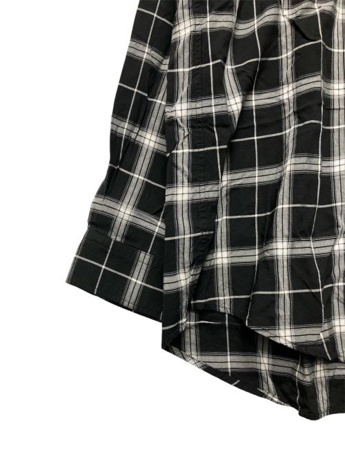 BALENCIAGA（バレンシアガ）BALENCIAGA (バレンシアガ) チェックシャツ ブラック サイズ:39の古着・服飾アイテム