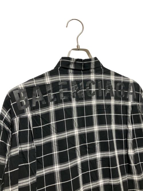 BALENCIAGA（バレンシアガ）BALENCIAGA (バレンシアガ) チェックシャツ ブラック サイズ:39の古着・服飾アイテム