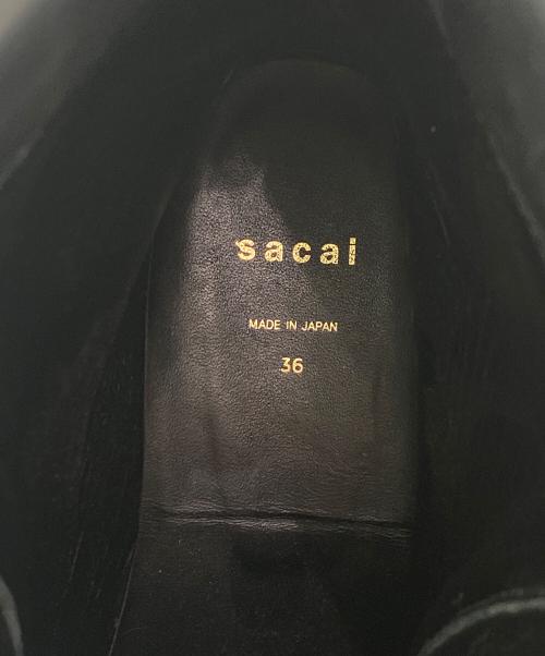 sacai（サカイ）sacai (サカイ) センタージップブーツ ブラック サイズ:23㎝の古着・服飾アイテム