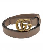 GUCCIグッチ）の古着「GGスリムベルト」｜グレージュ