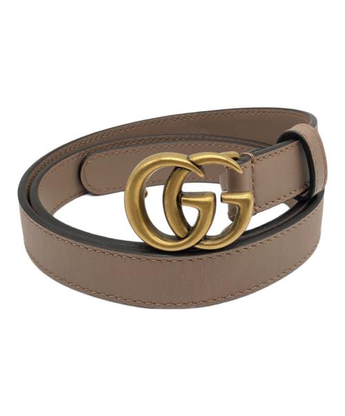 GUCCI（グッチ）GUCCI (グッチ) GGスリムベルト グレージュ サイズ:75・30の古着・服飾アイテム