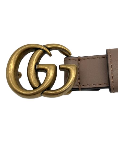 GUCCI（グッチ）GUCCI (グッチ) GGスリムベルト グレージュ サイズ:75・30の古着・服飾アイテム