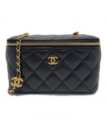 CHANEL（シャネル）の古着「バニティショルダーバッグ/マトラッセチェーンショルダーバッグ」｜ブラック