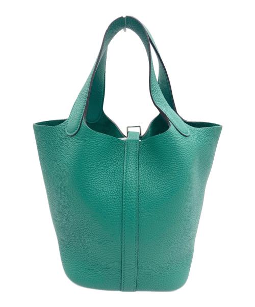 HERMES（エルメス）HERMES (エルメス) ピコタンロックPM/トリヨンクレマンス/グリーン/シルバー金具/□Z刻印(2021年製) グリーン サイズ:PMの古着・服飾アイテム