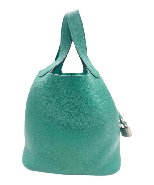 HERMES（エルメス）HERMES (エルメス) ピコタンロックPM/トリヨンクレマンス/グリーン/シルバー金具/□Z刻印(2021年製) グリーン サイズ:PMの古着・服飾アイテム
