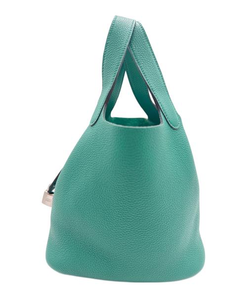 HERMES（エルメス）HERMES (エルメス) ピコタンロックPM/トリヨンクレマンス/グリーン/シルバー金具/□Z刻印(2021年製) グリーン サイズ:PMの古着・服飾アイテム