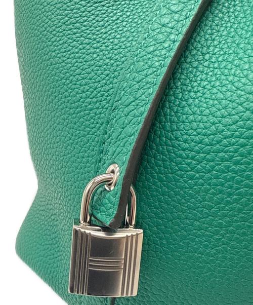 HERMES（エルメス）HERMES (エルメス) ピコタンロックPM/トリヨンクレマンス/グリーン/シルバー金具/□Z刻印(2021年製) グリーン サイズ:PMの古着・服飾アイテム