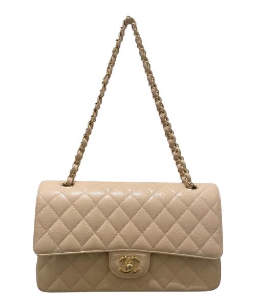 CHANEL（シャネル）CHANEL (シャネル) マトラッセ25/Wフラップチェーンショルダーバッグ ベージュ サイズ:25の古着・服飾アイテム