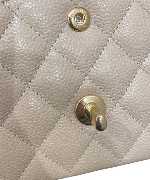 CHANEL（シャネル）CHANEL (シャネル) マトラッセ25/Wフラップチェーンショルダーバッグ ベージュ サイズ:25の古着・服飾アイテム