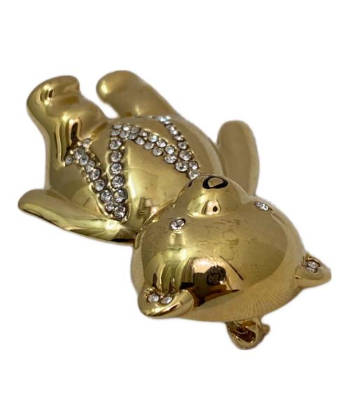 MaxMara（マックスマーラ）MaxMara (マックスマーラ) テディシャイニーMロゴブローチ ゴールドの古着・服飾アイテム