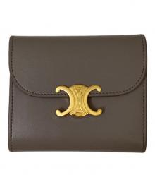 CELINE（セリーヌ）の古着「スモールフラップウォレット」｜グレー
