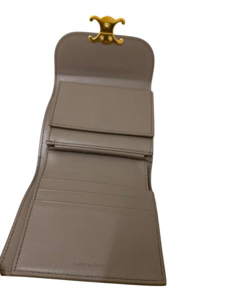 CELINE（セリーヌ）CELINE (セリーヌ) スモールフラップウォレット グレーの古着・服飾アイテム