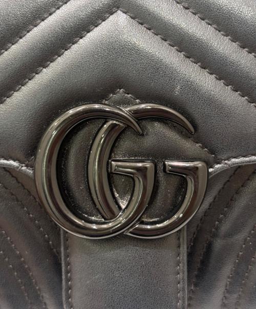 GUCCI（グッチ）GUCCI (グッチ) 〔GGマーモント〕スモール ショルダーバッグ ブラックの古着・服飾アイテム
