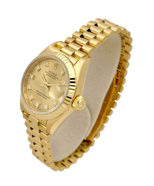 ROLEX（ロレックス）ROLEX (ロレックス) Lady-Datejust レディ デイトジャスト Ref.69178G 26mm シャンパン文字盤 10Pダイヤモンド シャンパン文字盤 サイズ:26mm/15cmの古着・服飾アイテム