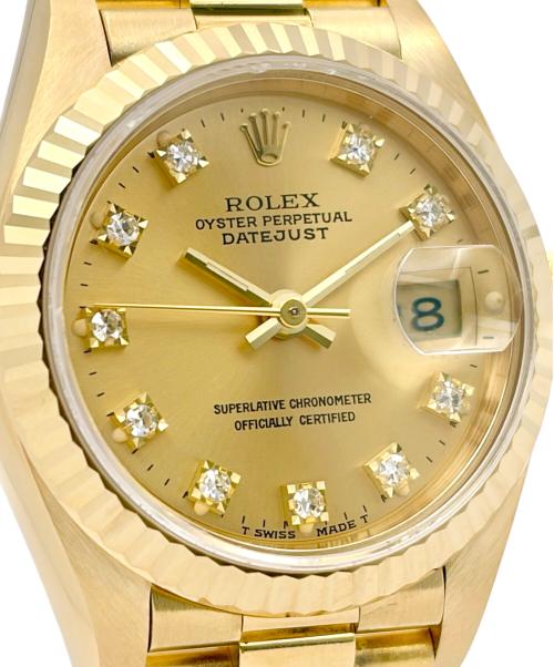 ROLEX（ロレックス）ROLEX (ロレックス) Lady-Datejust レディ デイトジャスト Ref.69178G 26mm シャンパン文字盤 10Pダイヤモンド シャンパン文字盤 サイズ:26mm/15cmの古着・服飾アイテム